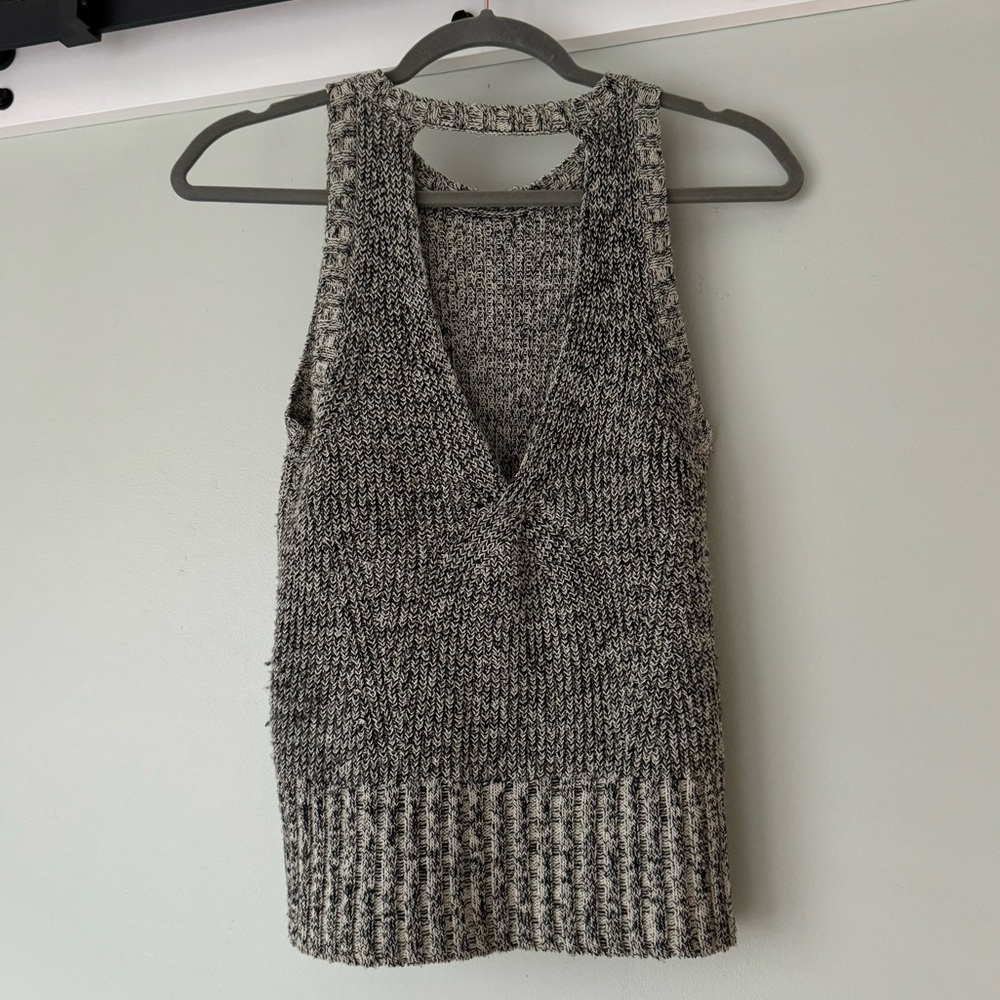 Theory Cable Knit Open Back Sleeveless Sweater - Picture 2 of 4